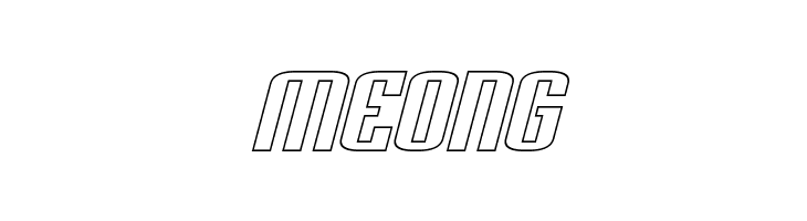 Palisoc Extended Hollow Italic  Free Fonts Download