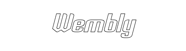 Palisoc Extended Hollow Italic  Free Fonts Download