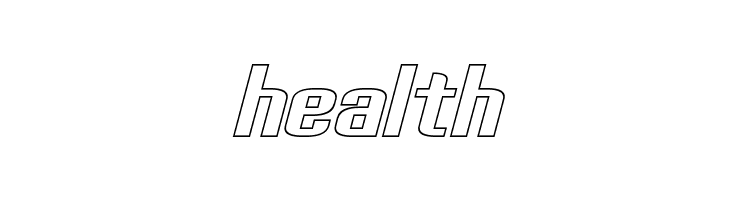 Palisoc Extended Hollow Italic  Free Fonts Download