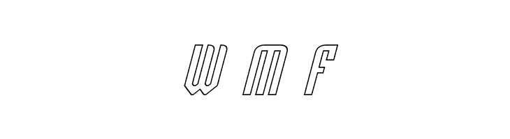 Palisoc Hollow Italic  Free Fonts Download