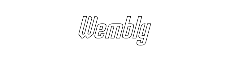 Palisoc Hollow Italic  Free Fonts Download