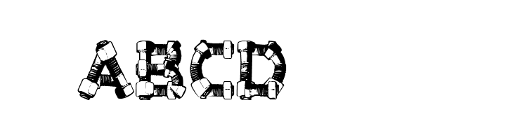 CF Bolt and Nuts Regular  Free Fonts Download