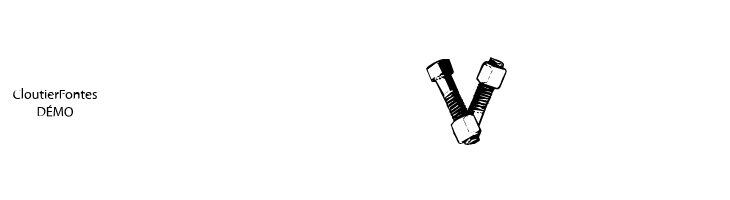 CF Bolt and Nuts Regular  Free Fonts Download