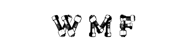 CF Bolt and Nuts Regular  Free Fonts Download
