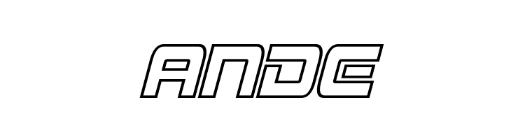 Mission GT-R Hollow Condensed Italic  Free Fonts Download