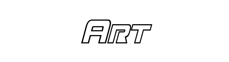 Mission GT-R Hollow Condensed Italic  Free Fonts Download