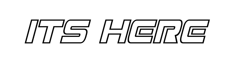 Mission GT-R Hollow Condensed Italic  Free Fonts Download