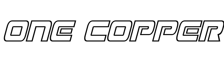 Mission GT-R Hollow Condensed Italic  Free Fonts Download