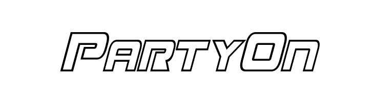 Mission GT-R Hollow Condensed Italic  Free Fonts Download