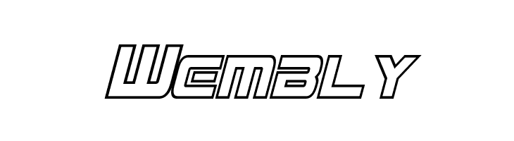 Mission GT-R Hollow Condensed Italic  Free Fonts Download