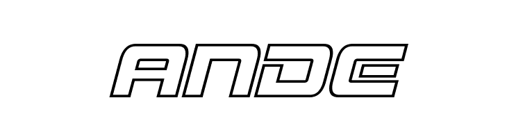 Mission GT-R Hollow Italic  Free Fonts Download