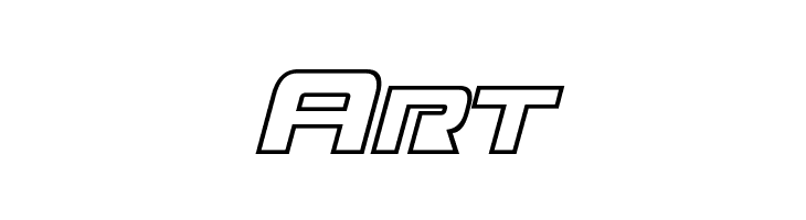 Mission GT-R Hollow Italic  Free Fonts Download