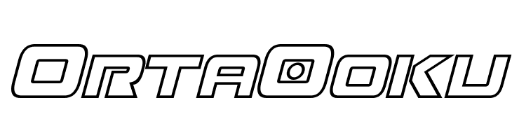 Mission GT-R Hollow Italic  Free Fonts Download