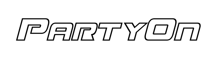 Mission GT-R Hollow Italic  Free Fonts Download
