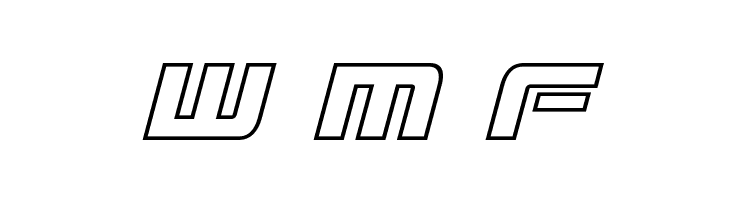 Mission GT-R Hollow Italic  Free Fonts Download