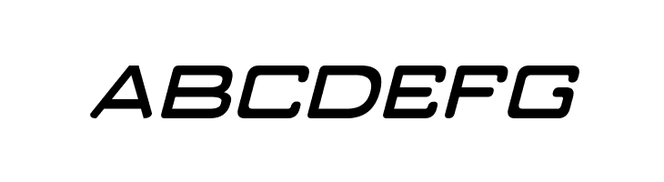ABCDEFG Classic Robot Italic Font