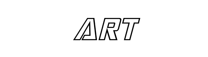Megatron Hollow Italic  Free Fonts Download