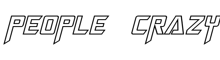 Megatron Hollow Italic  Free Fonts Download