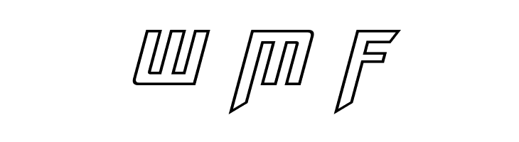 Megatron Hollow Italic  Free Fonts Download