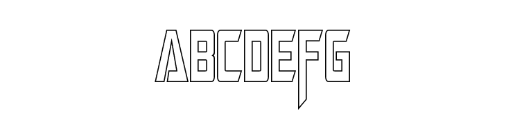 Megatron Condensed Hollow  Free Fonts Download