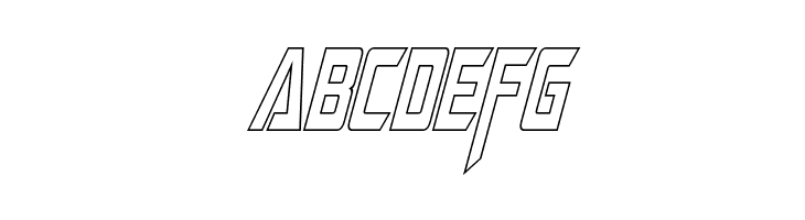Megatron Condensed Hollow Italic  Free Fonts Download