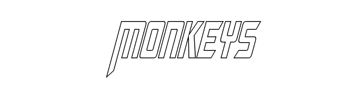 Megatron Condensed Hollow Italic  Free Fonts Download