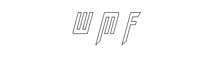 Megatron Condensed Hollow Italic  Free Fonts Download