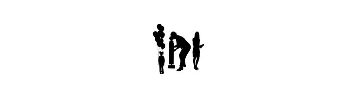 HumanSilhouettesFreeFour  Free Fonts Download