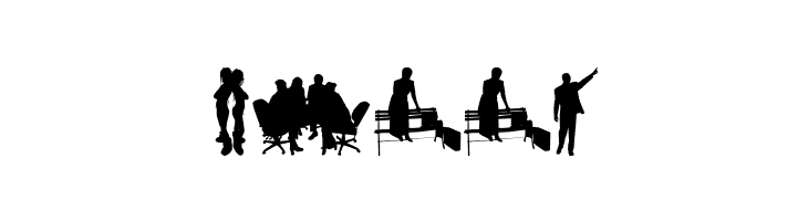 HumanSilhouettesFreeFour  Free Fonts Download