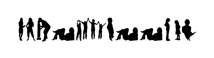 HumanSilhouettesFreeFour  Free Fonts Download