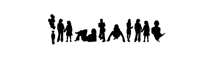 Human Silhouettes Free Four  Free Fonts Download