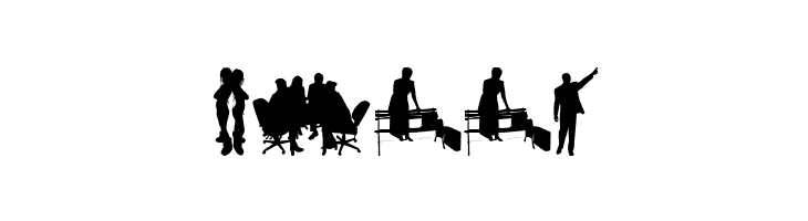 Human Silhouettes Free Four  Free Fonts Download