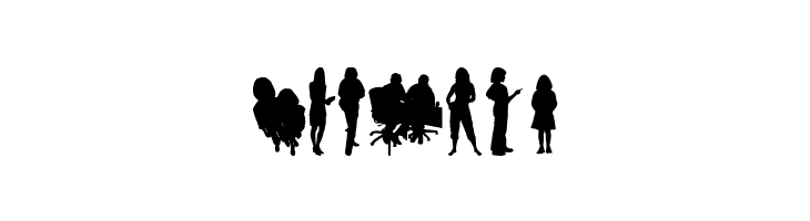 Human Silhouettes Free Four  Free Fonts Download