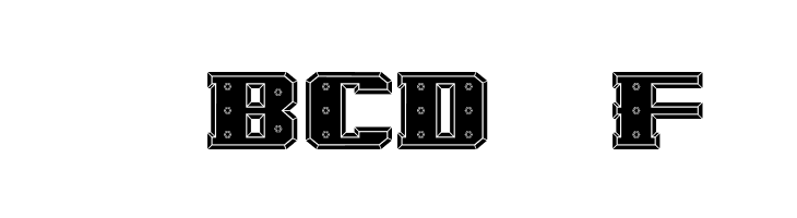 IronCladBoltedRaised SW  Free Fonts Download