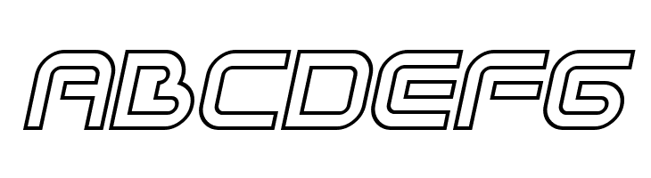 Sci Fied X Outline Italic  Free Fonts Download