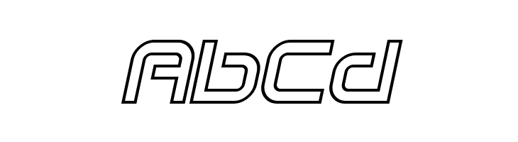 Sci Fied X Outline Italic  Free Fonts Download