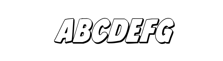 Jack's Candlestick 3D Condensed  Free Fonts Download