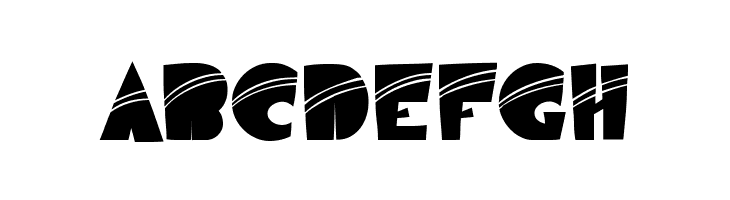 ABCDEFGH Airmole Stripe Font