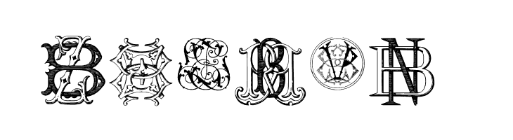 Intellecta Monograms Random Samples Eleven  Free Fonts Download