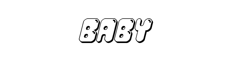 Bubble Butt 3D Italic  Free Fonts Download