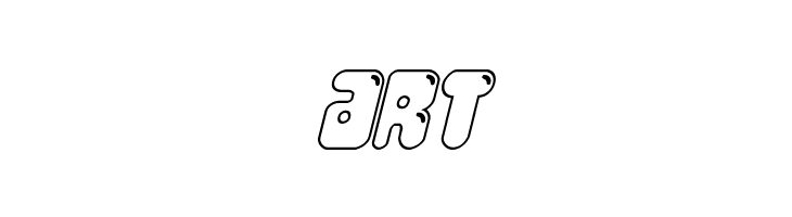 Bubble Butt Outline Italic  Free Fonts Download
