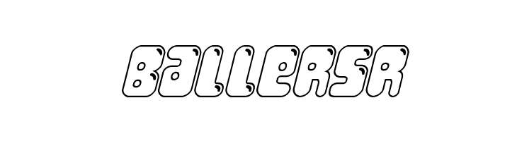 Bubble Butt Outline Italic  Free Fonts Download