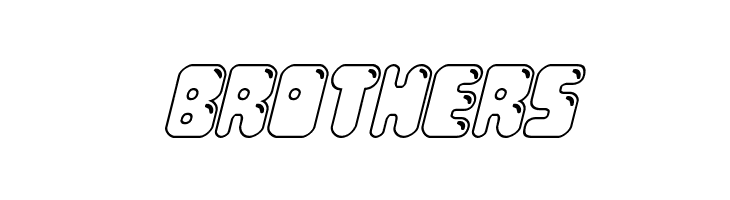 Bubble Butt Outline Italic  Free Fonts Download