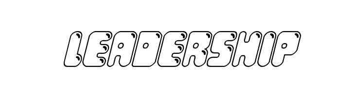 Bubble Butt Outline Italic  Free Fonts Download