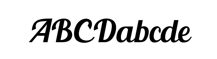 ABCDabcde BlendaScript Font