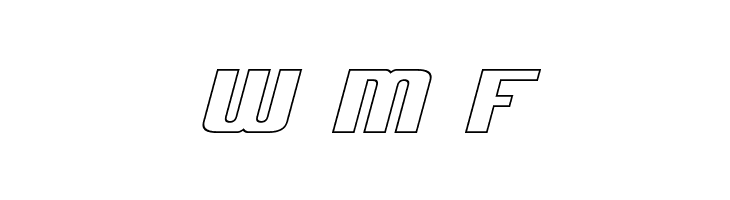 Clark Hollow Italic  Free Fonts Download