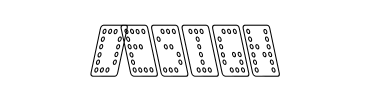 Domino smal kursiv omrids  Free Fonts Download