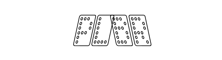 Domino smal kursiv omrids  Free Fonts Download