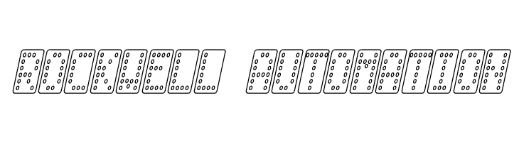 Domino smal kursiv omrids  Free Fonts Download