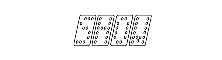 Domino smal kursiv omrids  Free Fonts Download